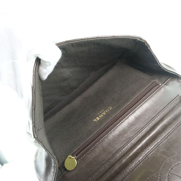 Chanel Chain Shoulder Bag Lambskin Black Gold Metal Fittings Black - Picture 8 of 11